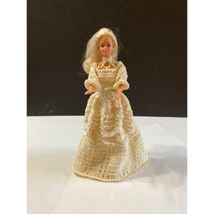 1976 Barbie With A Handmade Crocheted Light Yellow Dress and Pettycoat